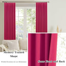 Hot Pink Drapes Room Darkening Curtains, Pinch Pleat with Hooks, Modern Design Light Reducing & Privacy Protection Blackout Window Drapery for Kid's Adult Room(Hot Pink, 2 Panels, W40 x L96) by TinyTreasures Baby Boutique