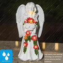 Angel Garden Statue Figurines Light Decoration Outdoor Solar Angels with 8 Led Lights Outside Resin Sculpture Art Decor Patio Lawn Yard Housewarming Gifts for Women Grandma Mom by GreenHaven Gardens