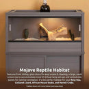 New Age Pet ECOFLEX 36" Mojave Reptile Lounge -Durable Wood Plastic Composite Habitat with Ventilation, Removable Glass Doors & Lock, Easy Assembly, for Tortoises, Snakes, Iguanas by CozyNest Decor