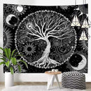 AACKart Tree of Life Tapestry for Bedroom Aesthetic Room Decor-Black and White Spiritual Tree Tapestry Wall Hanging with Sun Moon Star 78.7×59.1 inches by CozyNest Decor