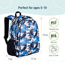 Wildkin 15-inch Kids Backpack – Durable, Padded, Adjustable for School & Travel - Blue Camo by TinyTreasures Baby Boutique