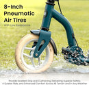 Aero Big Wheels Kick Scooter for Kids 6+, Teens & Adults | Light Up Wheels, Hand Brake, Rubber Deck Mat & Shock Absorption | Foldable & Height Adjustable by TinyTreasures Baby Boutique