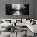 Large Abstract Canvas Wall Art for Living Room Large Size,Black and White Pictures Wall Art for Office 29 x 59 Inch by CozyNest Decor