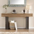 Rresyet 63 Inch Long Console Table, Sofa Table Behind Sofa, Wooden Entryway Table, Farmhouse Entryway Table for Entry, Hallway, Living Room (Wood) by CozyNest Decor