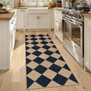Lahome Checkered Easy Jute Runner, 2x6 Kitchen Runner Rug Non Slip Washable Outdoor Rug for Entryway Indoor, Checkerboard Black Indoor Outdoor Carpet for Hallway 6ft Entry Front Door by CozyNest Decor