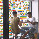 9 Sheets LGBT Rainbow Window Clings, Pride Decorations Window Cling, Gay Love Heart Stickers, Double-Side Pride Wall Clings Decals for Pride Day LGBTQ Rainbow Party Parades Supplies Decor by CozyNest Decor