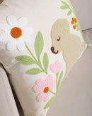 katre home madame & textile Embroidered Dog Pillow Cover – 18x18 inch Handmade Punch Needle Cushion – Boho Cotton Throw Pillow for Couch, Bed, or Gift for Dog Lovers by CozyNest Decor