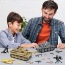 1030 Piece WW2 Army Tanks Toy Building Sets,Create a German Panzer 38T and a German Tiger Tank Toys,Adult Collectible Model Tanks Sets to Build,Christmas Birthday Gifts for Boys,Teens,Adults by TinyTreasures Baby Boutique