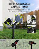 JACKYLED Solar Lights Outdoor Waterproof, 84 LED 5 Lighting Modes Solar Spotlights, 360 Adjustable Head & Panel, Solar Powered Garden Yard Spot Lights for Outside Landscape Lighting, 8 Pack by GreenHaven Gardens