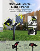 JACKYLED 84 LED Solar Spotlights, Solar Spot Lights w/ 5 Lighting Modes 3 Color, 360 Adjustable Light & Panel, Outdoor Waterproof Super Bright Garden Lights for House Yard Garage Pathway, 6 Pack by GreenHaven Gardens