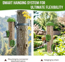 LONA Bird Feeders for Outdoors, Tube Feeder Weatherproof with Multiple Hanging Methods, Wild Bird Feeding Silo for Outside, 3 Port by CozyNest Decor