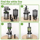Cold Press Juicer – 6.5" Extra Large Feed Chute Fit Hands-Free Electric Masticating Juicer Machine, 350W Slow Masticating Juicer Machine for Whole Fruit and Vegetables – Easy Cleanup & Assembly by CozyNest Decor
