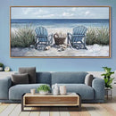 HGUAOA Coastal Wall Art - Large Landscape Wall Pictures for Living Room, Bedroom Pictures, Ocean Beach Artwork, Blue Above Bed Wall Decor Coastal Landscape Wall Art,Framed Beach Pinting by CozyNest Decor