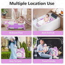 TPN Collapsible Baby Bathtub, Baby Bath Tub with Soft Cushion & Real-Time Thermometer, Baby Bathtub Infant to Toddler Tub (0-36 Months), Portable Newborn Travel Bath tub by TinyTreasures Baby Boutique