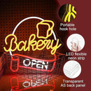 Dimmable Bakery Open Neon Sign USB Open Light Up Sign for Wall Decor Brighter LED Bakery Open Neon Light for Bakery Cake Shop Dessert House Business Decor(12.8 * 12.8 In) by CozyNest Decor