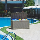 NUNU LAB 102 Gallon Large Waterproof Resin Deck Box, Lockable Outdoor Storage Box with Gas Lift, Patio Cushions, Garden Tools, Pool Supplies, Indoor Outdoor Storage Container, Grey by GreenHaven Gardens