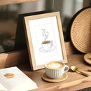 upsimples 6x8 Picture Frame, Natural Solid Wooden Picture Frames, Display 4x6 with Mat or 6 x 8 Without Mat, Wall or Tabletop, 1 Pack, Natural by CozyNest Decor