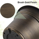 16 inch Plant Pots Outdoor Planters，4 Pack Large Plastic Flower Pot for Indoor Plants with Drainage Holes & Saucer, Resin Decorative Container Sets with Trays for House Outdoor Garden Plant Dark Gold by CozyNest Decor
