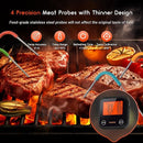 INKBIRD Dual Mode WiFi Wireless Meat Thermometer, 4 Probes with Clear LCD for Smoking, Bluetooth Meat Thermometer with Smart APP Control for Oven, Cooking by TinyTreasures Baby Boutique