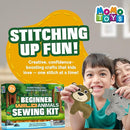 MOMOTOYS Wild Animals Beginner Sewing Kit for Kids Ages 7+ – Includes 9 Kids Sewing Projects with Tools & Art Supplies – DIY Felt Crafts for Girls & Boys – Gifts for 7, 8, 9, 10, 11, 12 Year Old by TinyTreasures Baby Boutique