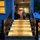 Solar Step Lights for Outside,8pack Solar Stair Lights Outdoor Waterproof IP67,Outdoor Deck Step Lights,Solar Outdoor Lights for Staircase,Patio,Front Step(Warm Brown) by GreenHaven Gardens