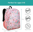 Wildkin JumpOff Jo 15-inch Kids Backpack – Durable, Adjustable, Ideal for School - Floral Watercolor by TinyTreasures Baby Boutique