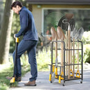 Ultrawall Garden Tool Organizer Stand, Yard Tool Storage Rack with Lockable Wheels, Garage Tool Storage for Rake, Brooms, Indoor & Outdoor Use by GreenHaven Gardens