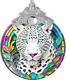 Stained Glass Suncatcher, Jocidea Leopard Ornament, Christmas Ornaments, Holidays Ornaments, Christmas Tree Decor, Leopard Decor for Home, Leopard Gifts by GreenHaven Gardens