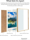HesenDot Natural OAK Wood Framed Hawaiian Archipelago Wall Art,12x16in Kauai Quality Canvas Wall Print,Classic Urban Landmark Wall Decor for Living Room,Bedroom,Office Gallery Set of 1 by CozyNest Decor