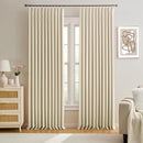 KEQIAOSUOCAI Cream Beige Fancy Track Curtains 90 Inches Long, 72 Inch Wide Blackout Double Window Treatment Sound Dampening Drapes for Bedroom/Living Room(Pinch Pleated,2 Panels, W72 x L90) by TinyTreasures Baby Boutique