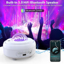 Star Projector with Bluetooth Speaker, 1800mAh Battery Operated Night Light Galaxy Projector, Northern Lights Aurora Projector with Moon, Mood Ambient Lighting for Bedroom Kids Girls Adults by TinyTreasures Baby Boutique