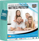 Utopia Bedding Waterproof Mattress Protector King Size, Premium Terry Mattress Cover 200 GSM, Breathable, Fitted Style with Stretchable Pockets (Spa Blue) by TinyTreasures Baby Boutique