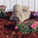 Emsco Group 2248W 16" Day Dreaming Girl Garden Statue, White by GreenHaven Gardens