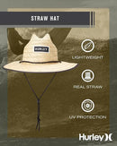 Hurley Men's Straw Hat - Bayside Lifeguard Straw Sun Hat by GreenHaven Gardens