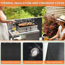 Grill Heat Shield and Deck Protector Mat, Fireproof BBQ Backing Screen for Fence and Railing Heavy Duty Black 3'x10' by GreenHaven Gardens
