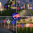 Solar Pathway Lights Outdoor 4th of July Decorations, 2 Sets of 6 Red White and Blue Star Walkway Lights With 180 LED, Waterproof Remote Control Timed Patio for Lawn Garden Decor by GreenHaven Gardens