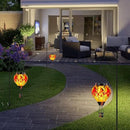 Cardinal Solar Hot Air Balloon Lantern with Flame, Glass Hot Air Balloon Solar Lantern Outdoor Waterproof, Hanging Hot Air Balloon Solar Light, Cardinal Gifts for Mom Woman Christmas