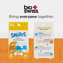 BioSwiss Bandages, The Smurfs Baby Smurf Shaped Self Adhesive Bandage, Latex Free Sterile Wound Care, Fun First Aid Kit Supplies for Kids and Adults, 24 Count Box by TinyTreasures Baby Boutique