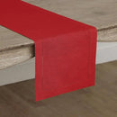 Solino Home Linen Red Table Runner 120 Inches Long - 100% Pure Linen 14 x 120 Inch Table Runner - Classic Hemstitch by CozyNest Decor