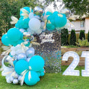 130pcs Teal Balloons Different Sizes 18" 12" 10" 5" Turquoise Blue Balloons for Boys Girls Baby Shower Wedding Anniversary Graduation Engagements Birthday Party Decorations by CozyNest Decor