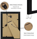 4x6 Picture Frame Set of 4, 4 x 6 Wood Photo Frames with Mat for 3.5x5, Wooden Frame with Real Glass Cover for Wall and Tabletop Display,Black by CozyNest Decor