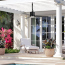 42 Inch Rhine Indoor/Wet Outdoor IP65 Black Anywhere Waterproof Ceiling Fan with LED Light and Convenient Hanging Hook