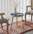 AOJEZOR Side Table: End Table for Indoor Use - Round Side Tables for Small Spaces - Grey Top 3 Legged Gold by CozyNest Decor