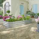 Galvanized Raised Garden Bed Kit, Large Metal Raised Garden Beds for Vegetables, Galvanized Planter Raised Garden Boxes Outdoor (Silver) by GreenHaven Gardens