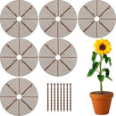 6 Pcs Plant Pot Grid Cover Protectors from Animals- Diameter 11.8" Cuttable Flower Pot Cover with 48 Stakes, Keep Cats Out of Potted Plants, Cat Digging Stopper Baby Safety Soil Cover for Indoor by GreenHaven Gardens