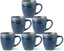 GBHOME Ceramic Coffee Mugs Set of 6, 12oz Stoneware Coffee Mugs Set For Dad Mom Women MEN, Light Weight Ceramic Coffee Cups for Latte/Tea/Beer/Hot Cocoa, Dishwasher & Microwave Safe by CozyNest Decor