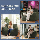 Oversized Bean Bag Chair for Adults, Giant Comfy Plush Boneless Bean Bag Couch with Filler for Kids - Reading Chair for Living Room, Bedroom & Dorm, Single Accent Chair Floor Lounger, Green by CozyNest Decor