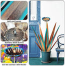Large Tequila Rustic Sculpture, Rustic Metal Agave Plants for Outdoor, Home Decor Garden Yard Statue (Blue - L (W/Bird Feeder)) by GreenHaven Gardens