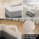 OIAHOMY Storage Basket, Woven Baskets for Storage, Cotton Rope Basket for toys,Towel Baskets for Bathroom - Pack of 3, Gradient Dark Gray by CozyNest Decor