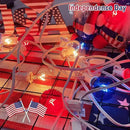 4th of July Decorations Lights Outdoor, 25Ft Red White and Blue Lights with 25 G40 Light Bulbs, Plug in G40 Patriotic Light for Indoor Independence Day Party Memorial Day-White by GreenHaven Gardens